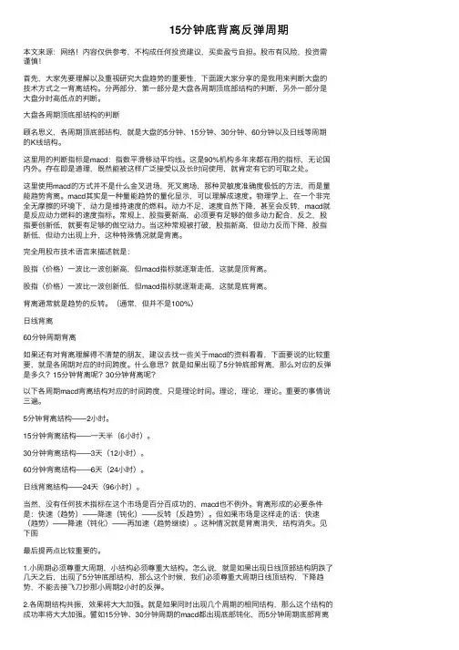 15分钟底背离反弹周期