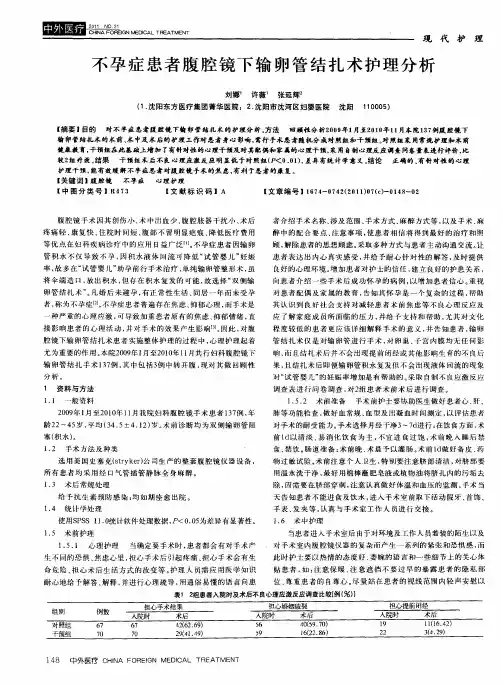 不孕症患者腹腔镜下输卵管结扎术护理分析