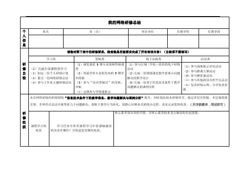 最新奥鹏教育研修总结作业资料