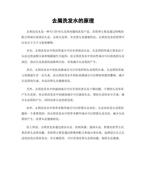 去屑洗发水的原理