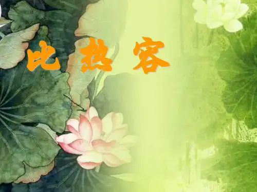 九年级物理：比热容课件