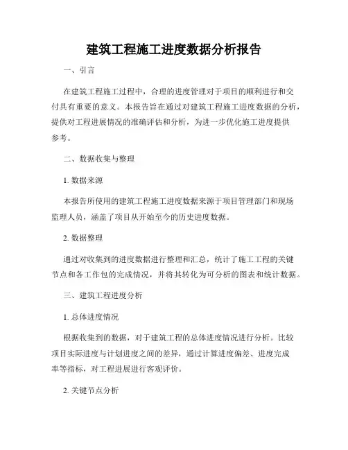 建筑工程施工进度数据分析报告