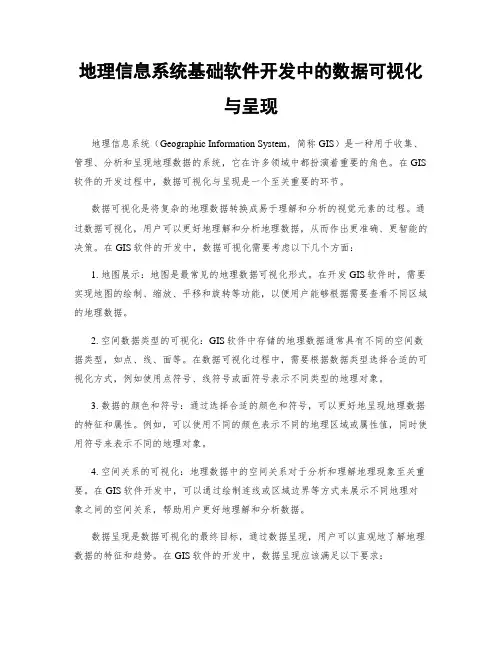 地理信息系统基础软件开发中的数据可视化与呈现