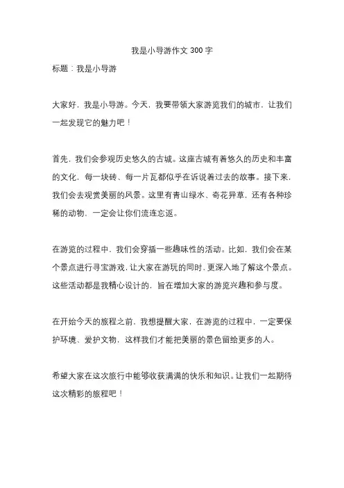 我是小导游作文300字