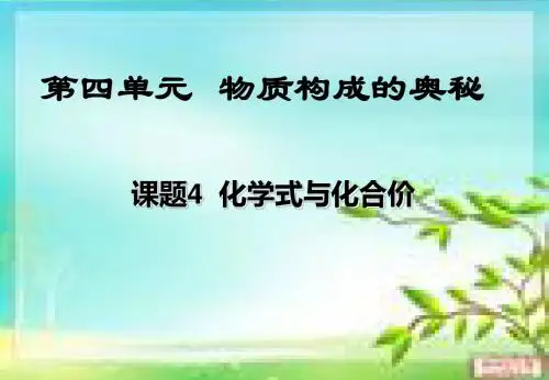化学式与化合价单质氧化物化学式的写法1
