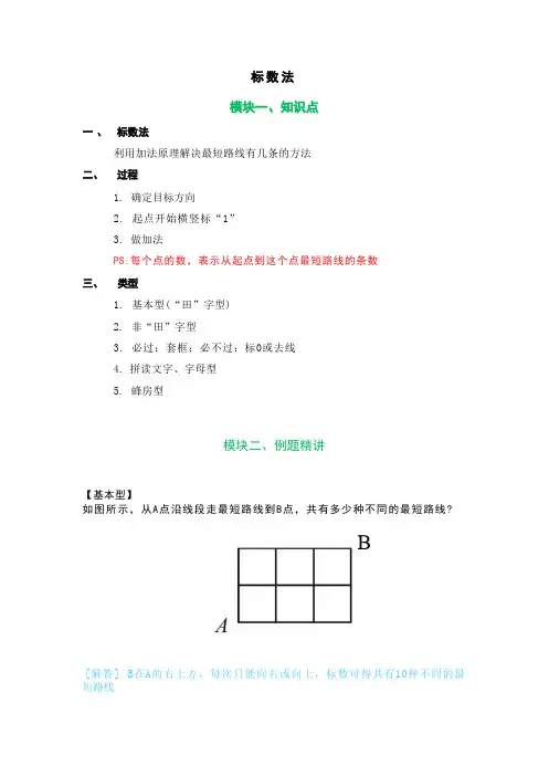 标数法知识点总结