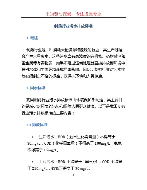 制药行业污水排放标准 (2)