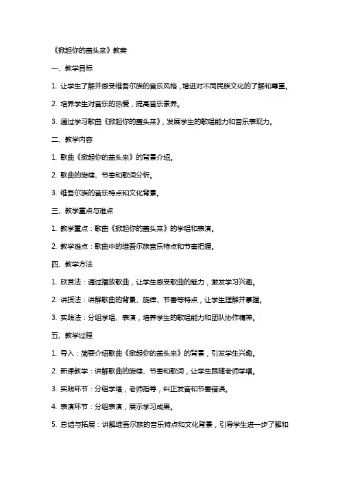 《掀起你的盖头来》教案