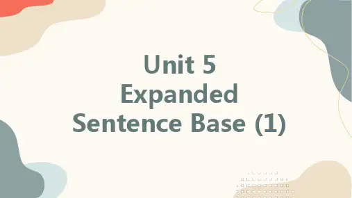 英语写作1 Unit 5