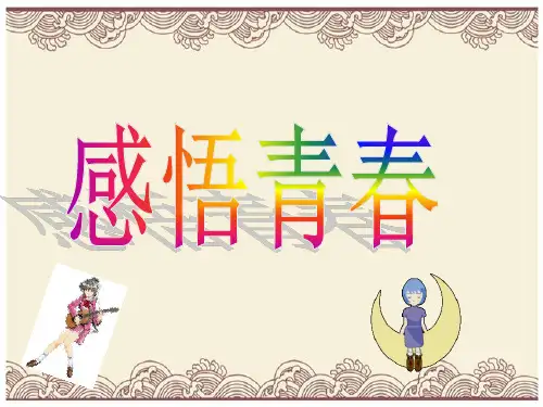初中政治  感悟青春 人教版  优秀公开课件