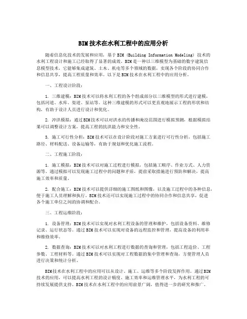 BIM技术在水利工程中的应用分析