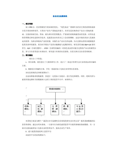 食品安全追溯系统