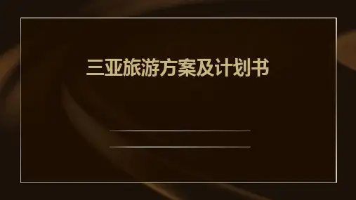 三亚旅游方案及计划书
