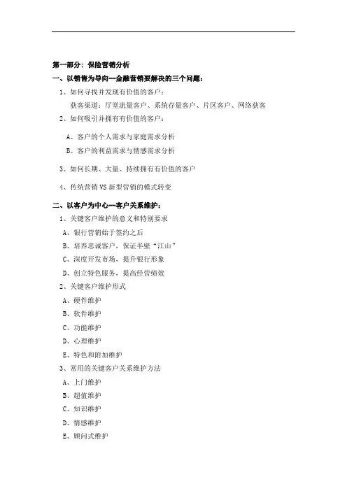 搭建银保渠道—银行保险营销全解析