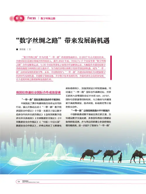 “数字丝绸之路”带来发展新机遇