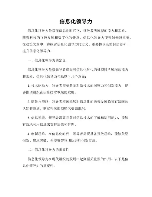 信息化领导力