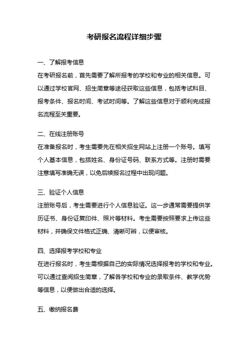 考研报名流程详细步骤