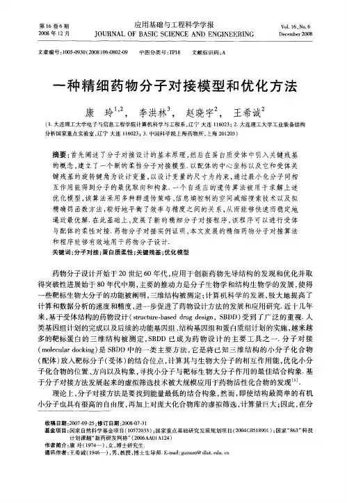 一种精细药物分子对接模型和优化方法