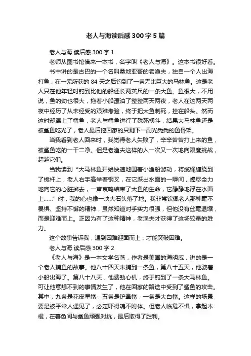 老人与海读后感300字5篇