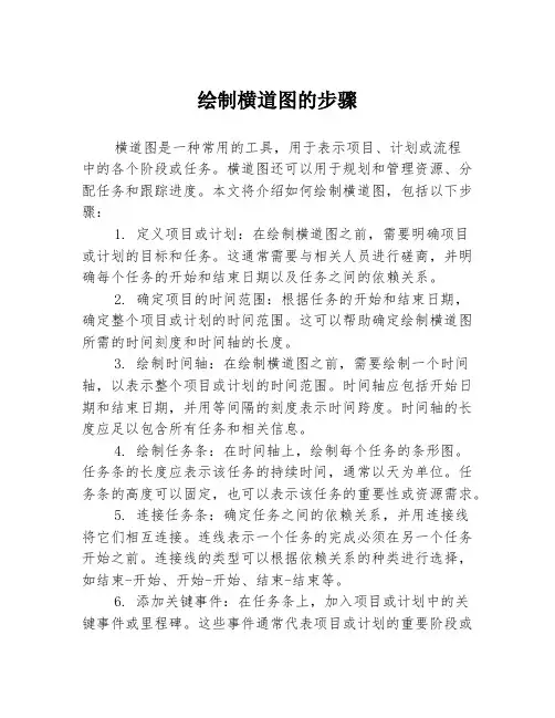 绘制横道图的步骤