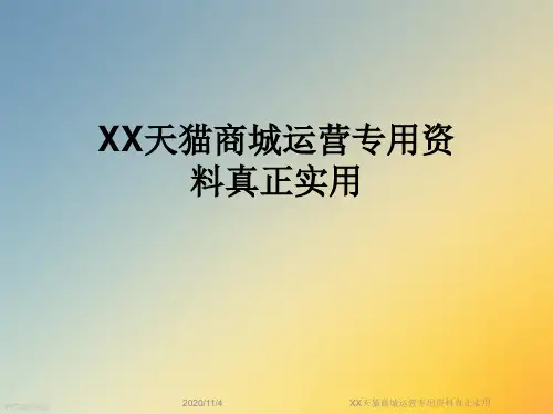 XX天猫商城运营专用资料真正实用