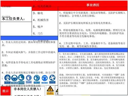 危险源风险告知标识牌