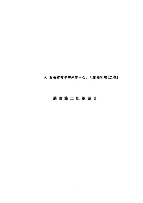 儿童福利院消防工程施工组织设计方案(优秀工程案例)