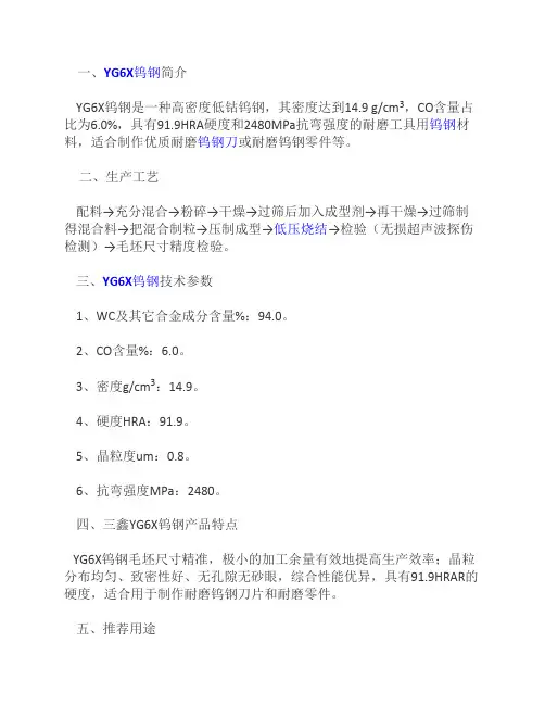 YG6X钨钢