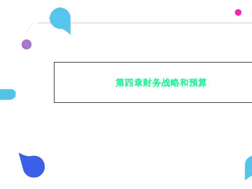 第四章财务战略和预算
