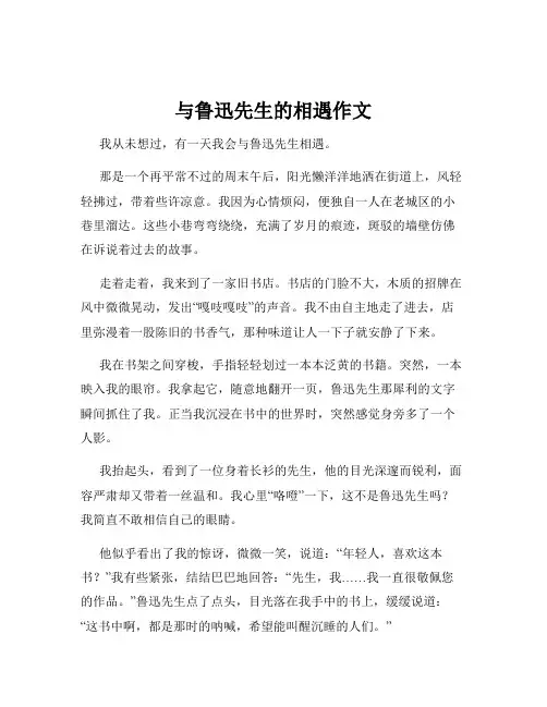 与鲁迅先生的相遇作文