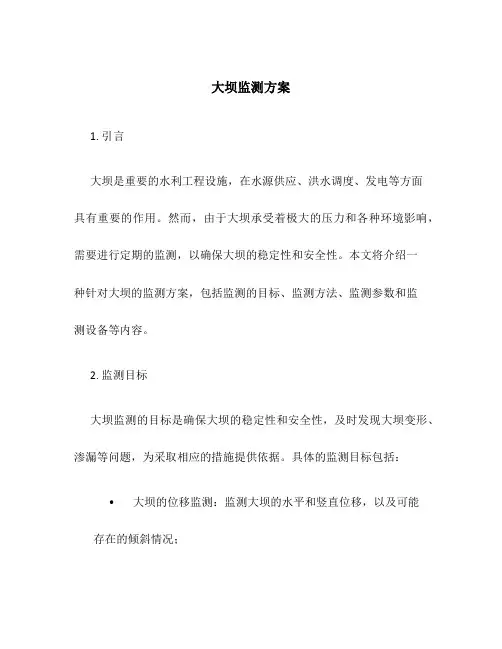 大坝监测方案