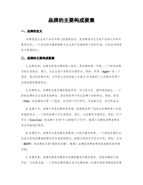 品牌的主要构成要素