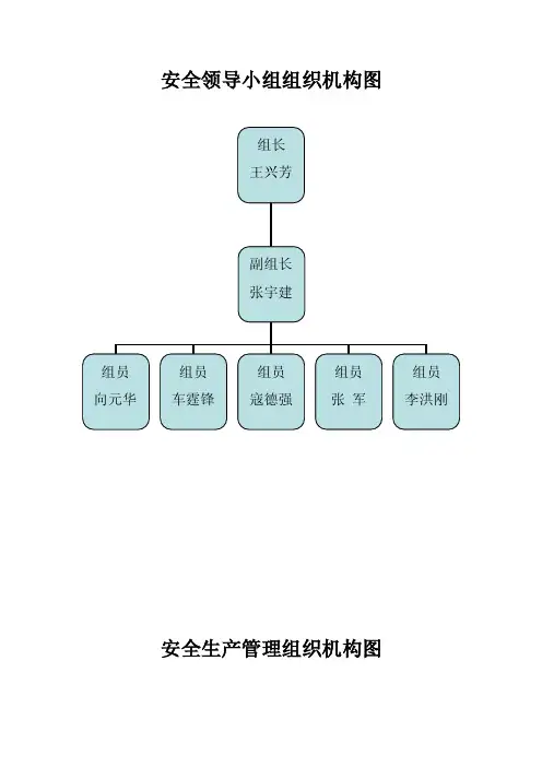 安全领导小组组织机构图