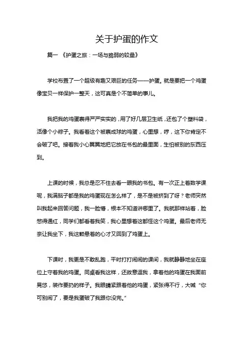 关于护蛋的作文