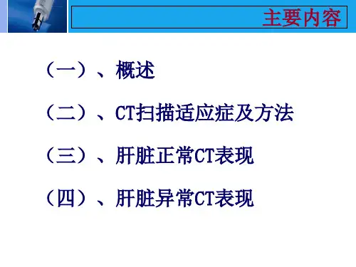 肝脏的CT影像诊断最全版ppt课件