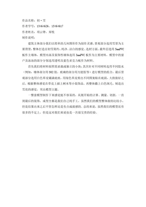 作品介绍模型