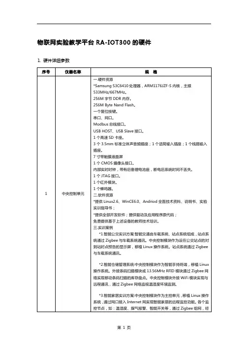 物联网教学实验平台介绍