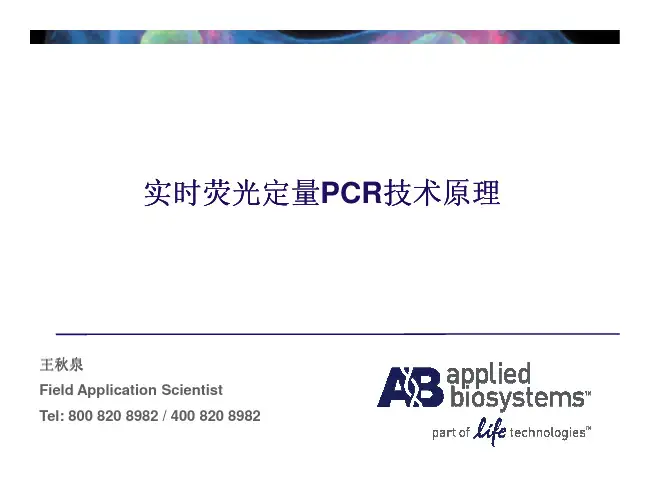 实时荧光定量PCR技术原理