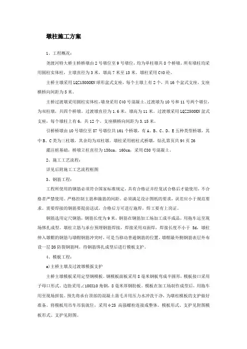 墩柱施工方案