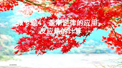 高考化学总复习 专题五 微专题4 盖斯定律的应用、反应热的计算课件