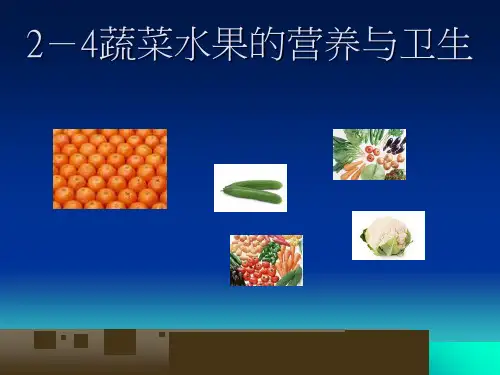 水果蔬菜乳类食品的营养价值g