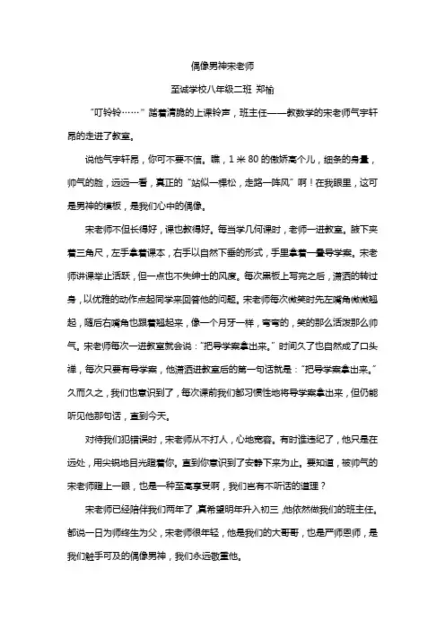 偶像男神宋老师