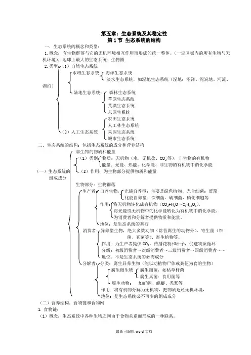 高中生物必修第、章知识点