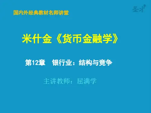 第12章  银行业：结构与竞争0