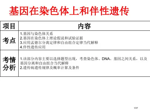 生物一轮复习基因在染色体上和伴性遗传改后省公开课一等奖全国示范课微课金奖课件