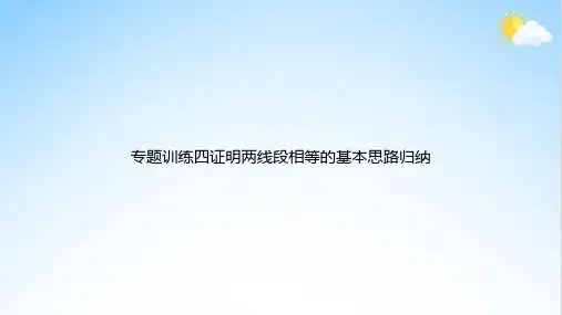 专题训练四证明两线段相等的基本思路归纳