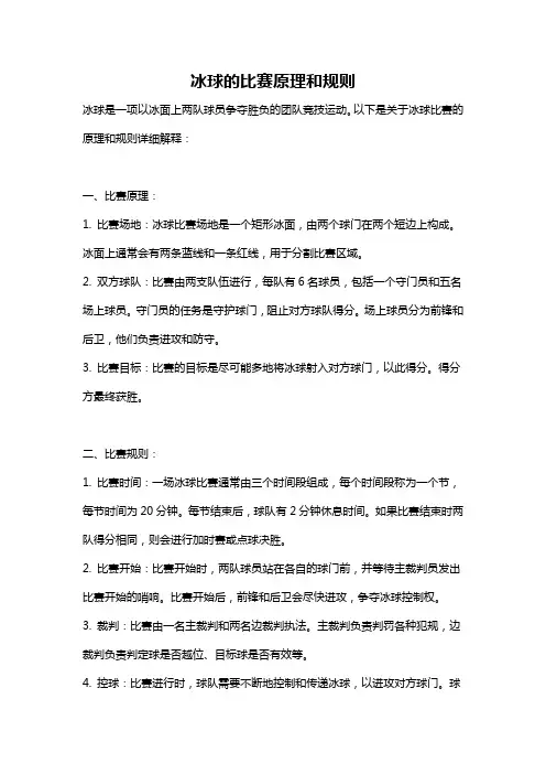 冰球的比赛原理和规则