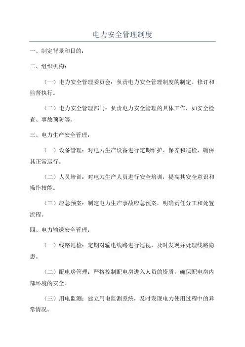电力安全管理制度