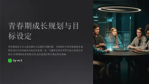 青春期成长规划与目标设定主题班会PPT
