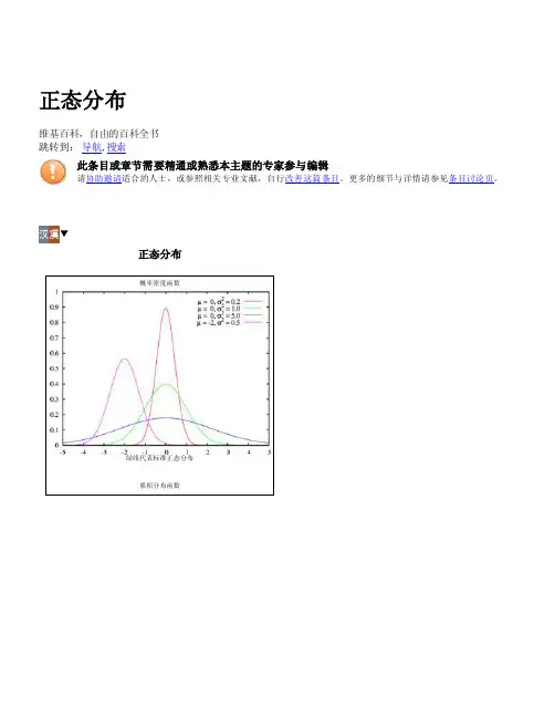 正态分布——精选推荐